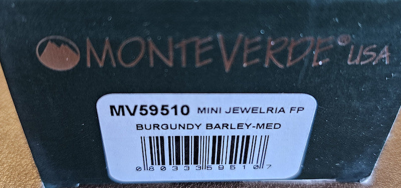 Monteverde Mini Jewelria Fountain Pen, Burgundy/Barley M