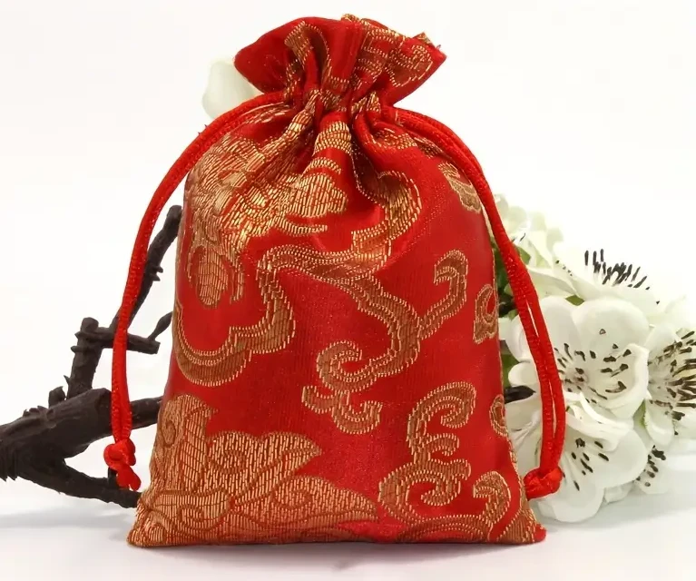 Silk-style Drawstring Sticker Bag