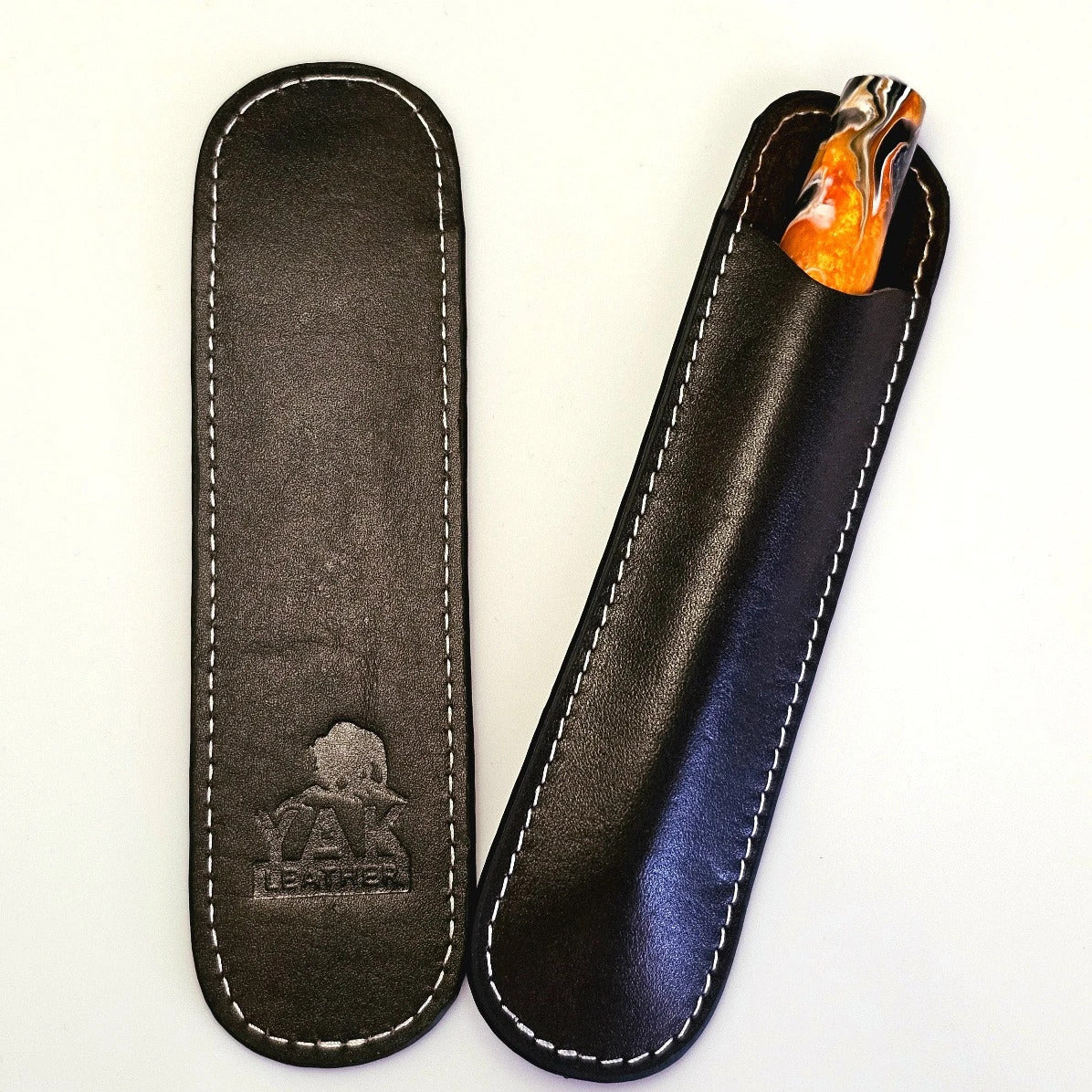 Yak Leather Single-Pen Sheath - Chocolate