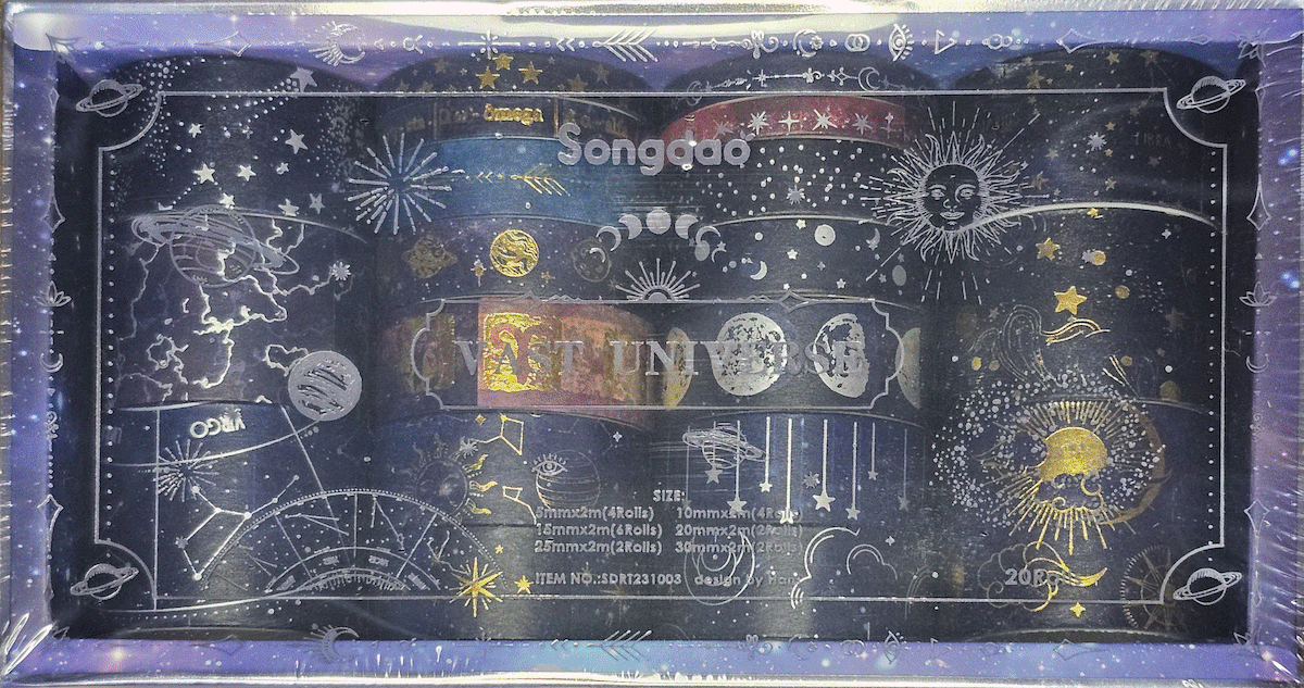 Songdao "Vast Universe" Washi Tape pack