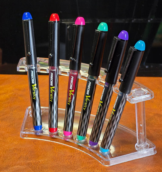 ZenOne Acrylic Pen Stand, 6-place, Clear